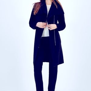Sophisticated Heather Grey Wool Trench